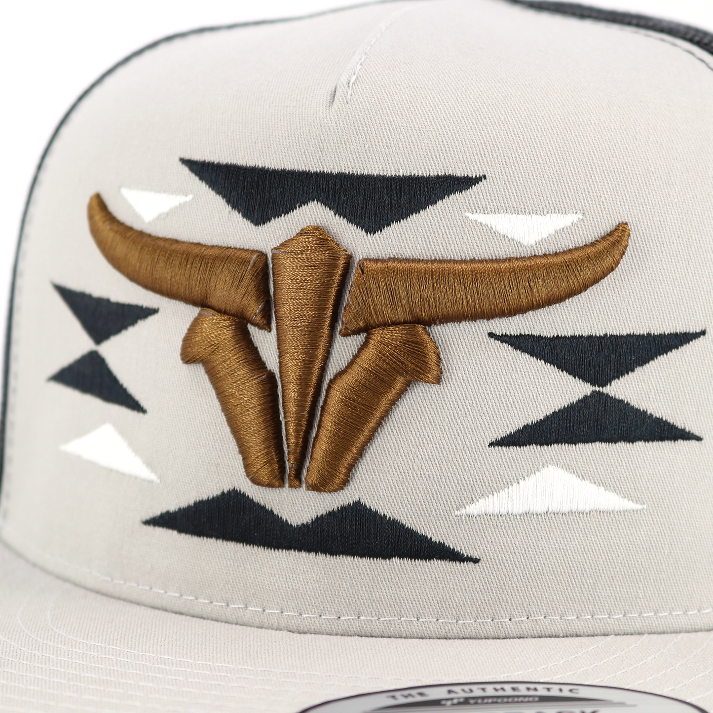 Cherokee Silver/Black Trucker Hat - Flat Visor