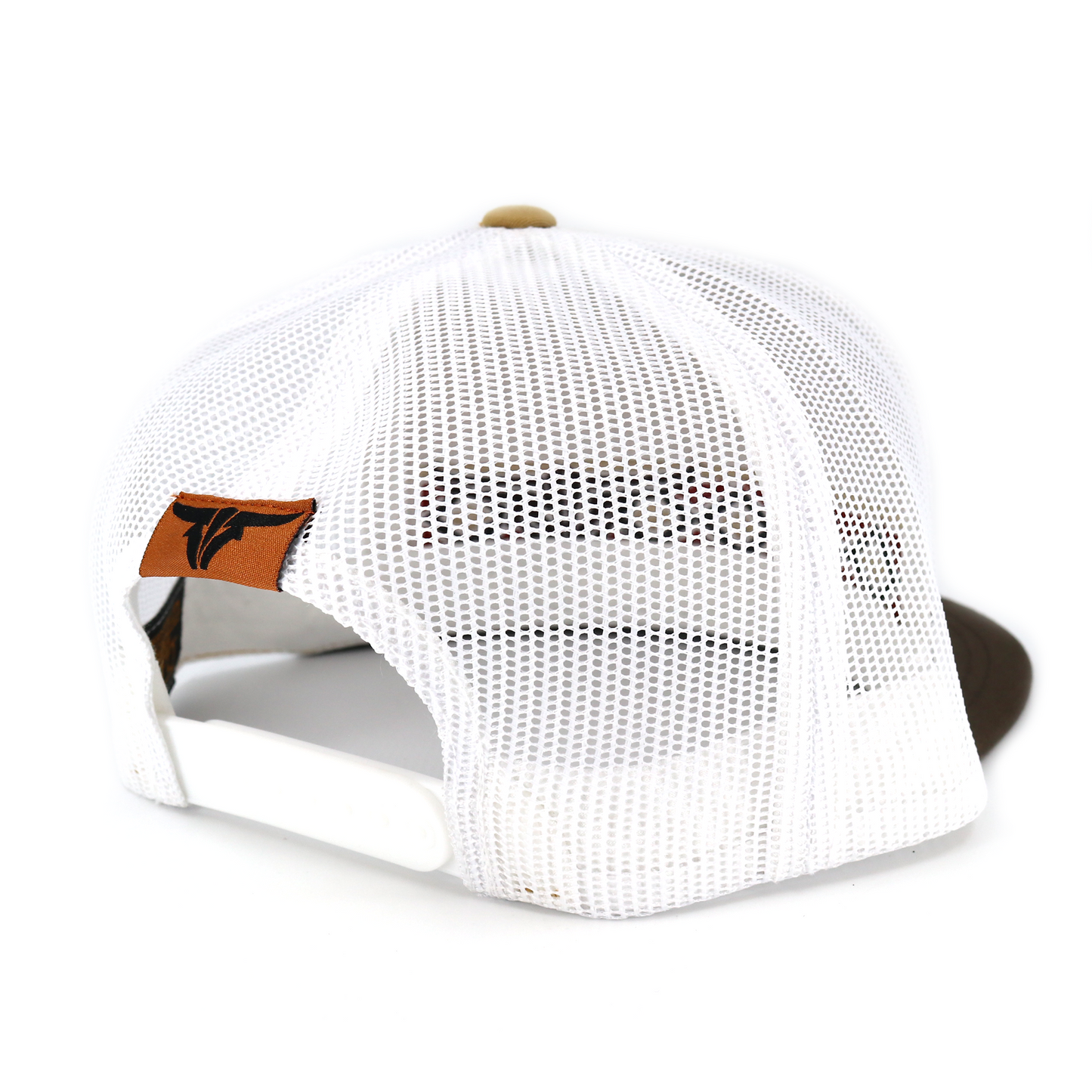Navajo Brown/Gold/White Trucker Hat - Flat Visor