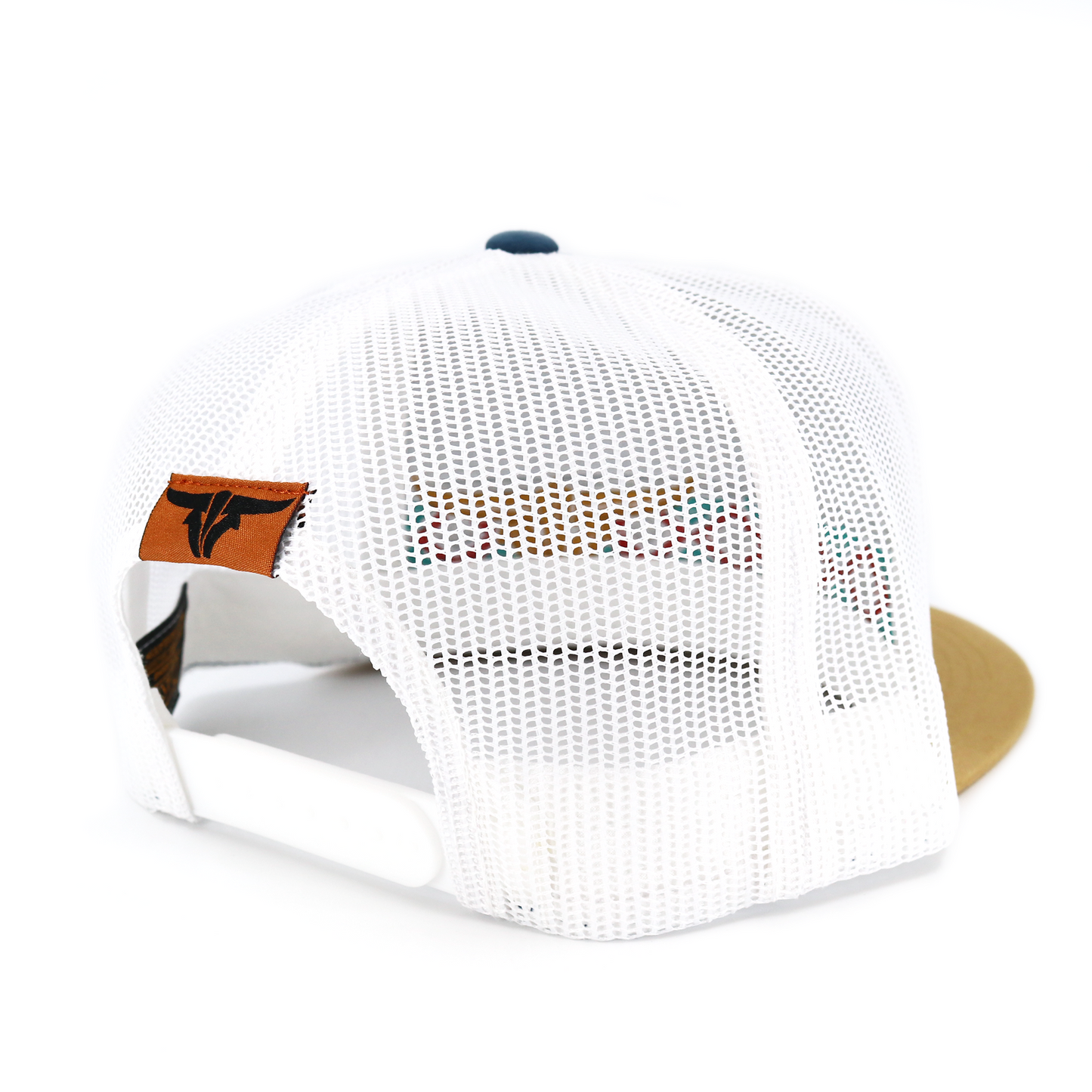 Navajo Gold/Indigo/White Trucker Hat - Flat Visor