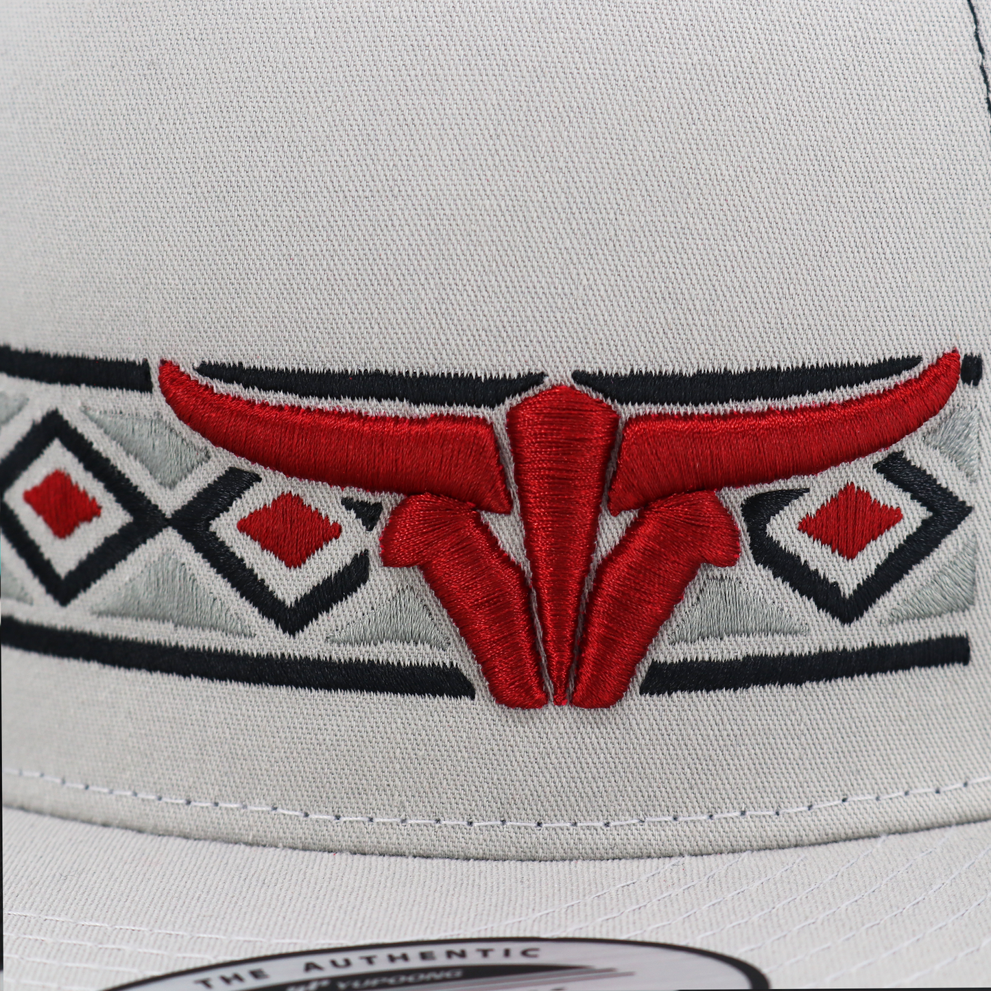 Navajo Silver/Black Trucker Hat - Flat Visor