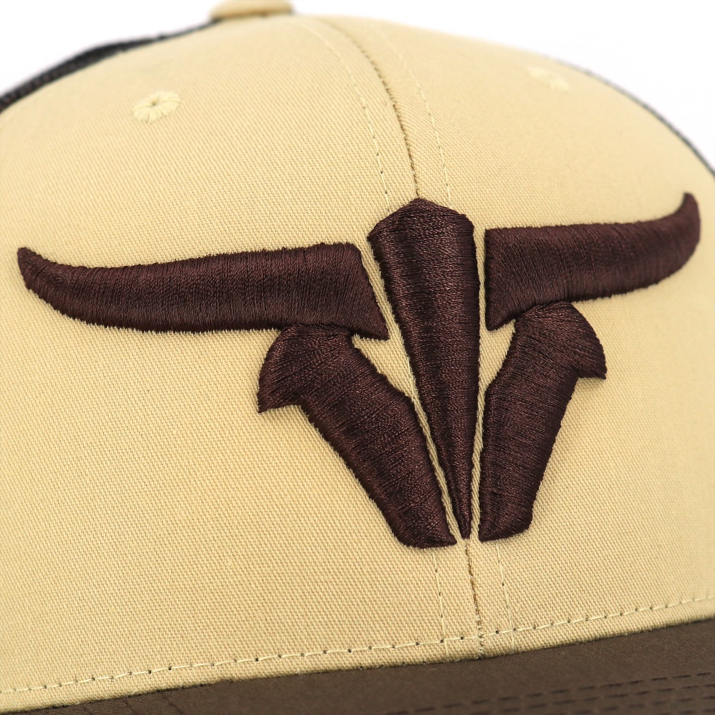 ToroBull Brown/Tan/Brown Trucker Hat - Curved Visor
