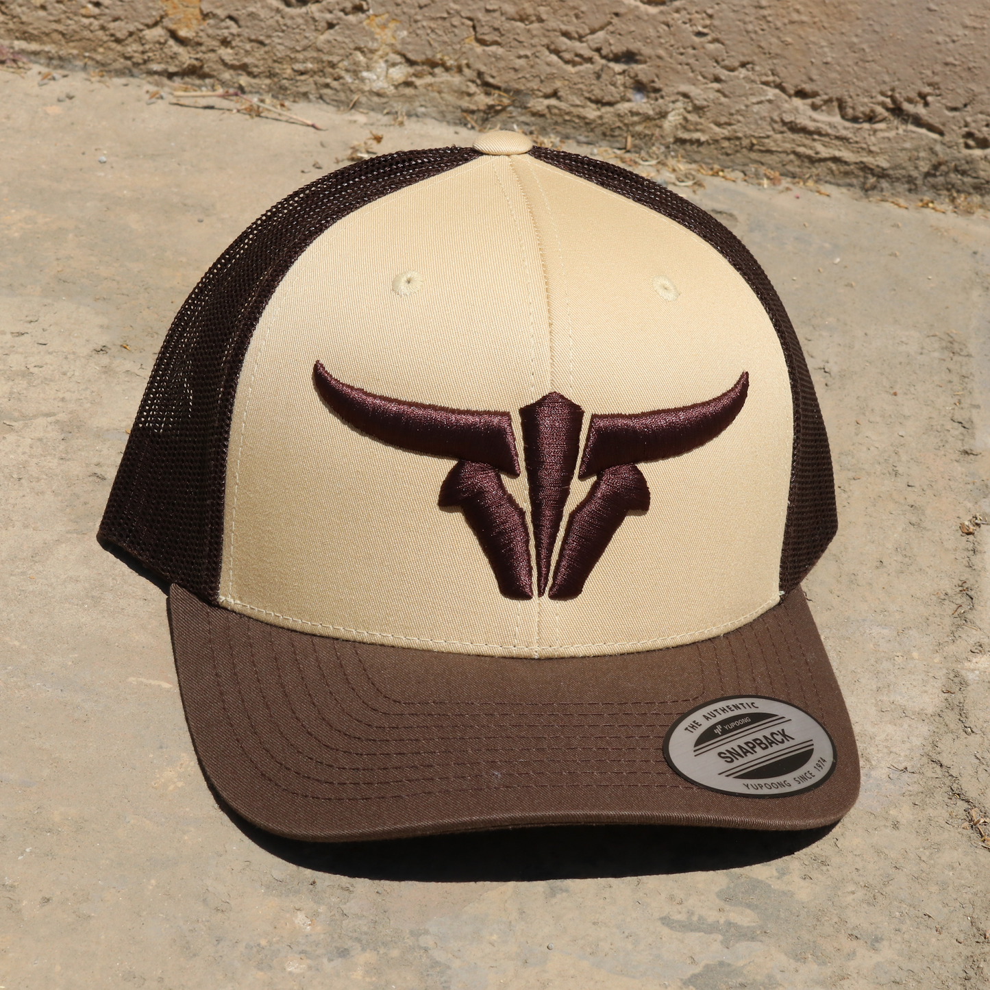 ToroBull Brown/Tan/Brown Trucker Hat - Curved Visor