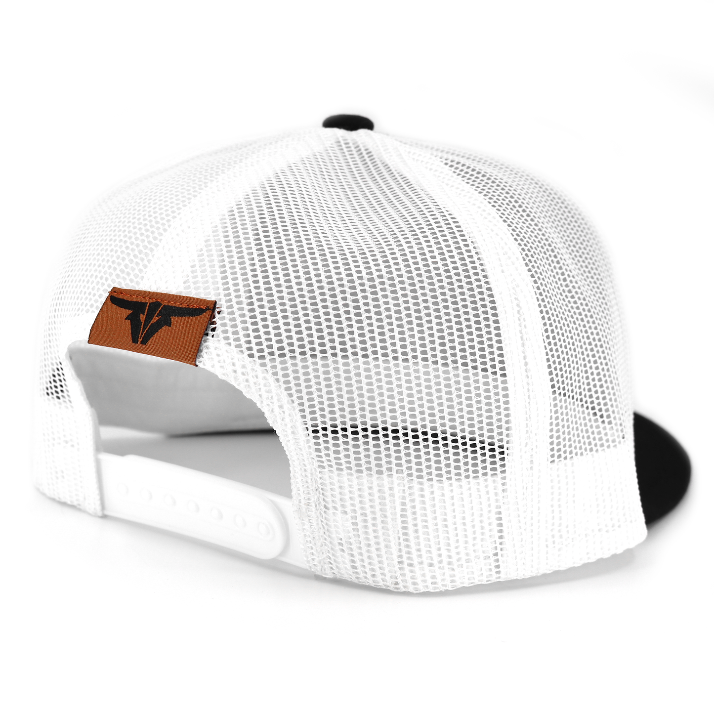 Tribal Black/White Trucker Hat - Flat Visor