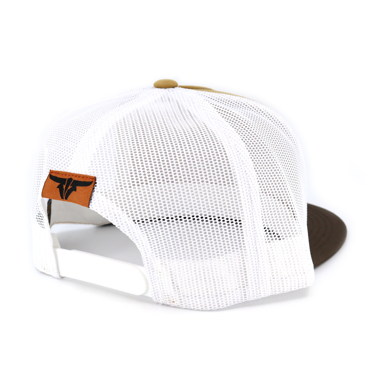 Tribal Brown/Gold/White Trucker Hat - Flat Visor