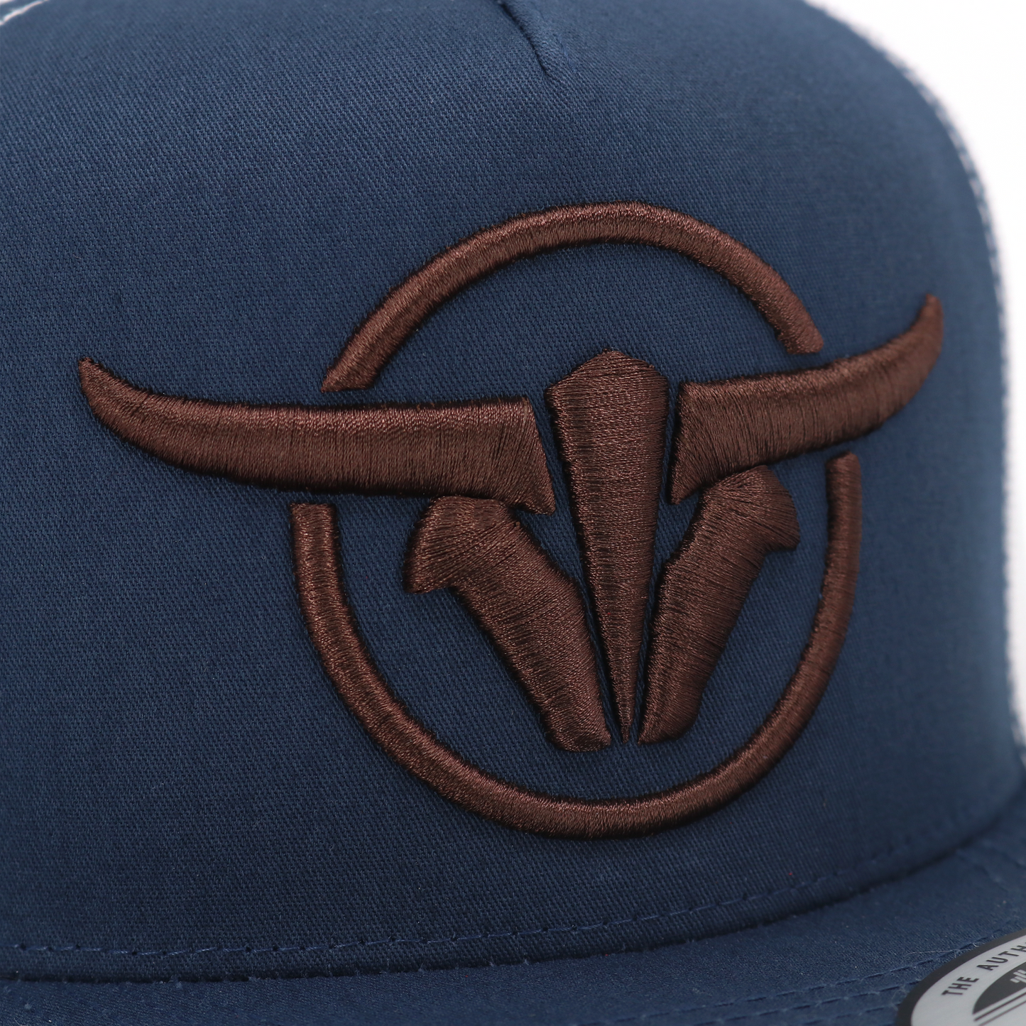 TB Circle Navy/White Trucker Hat - Flat Visor