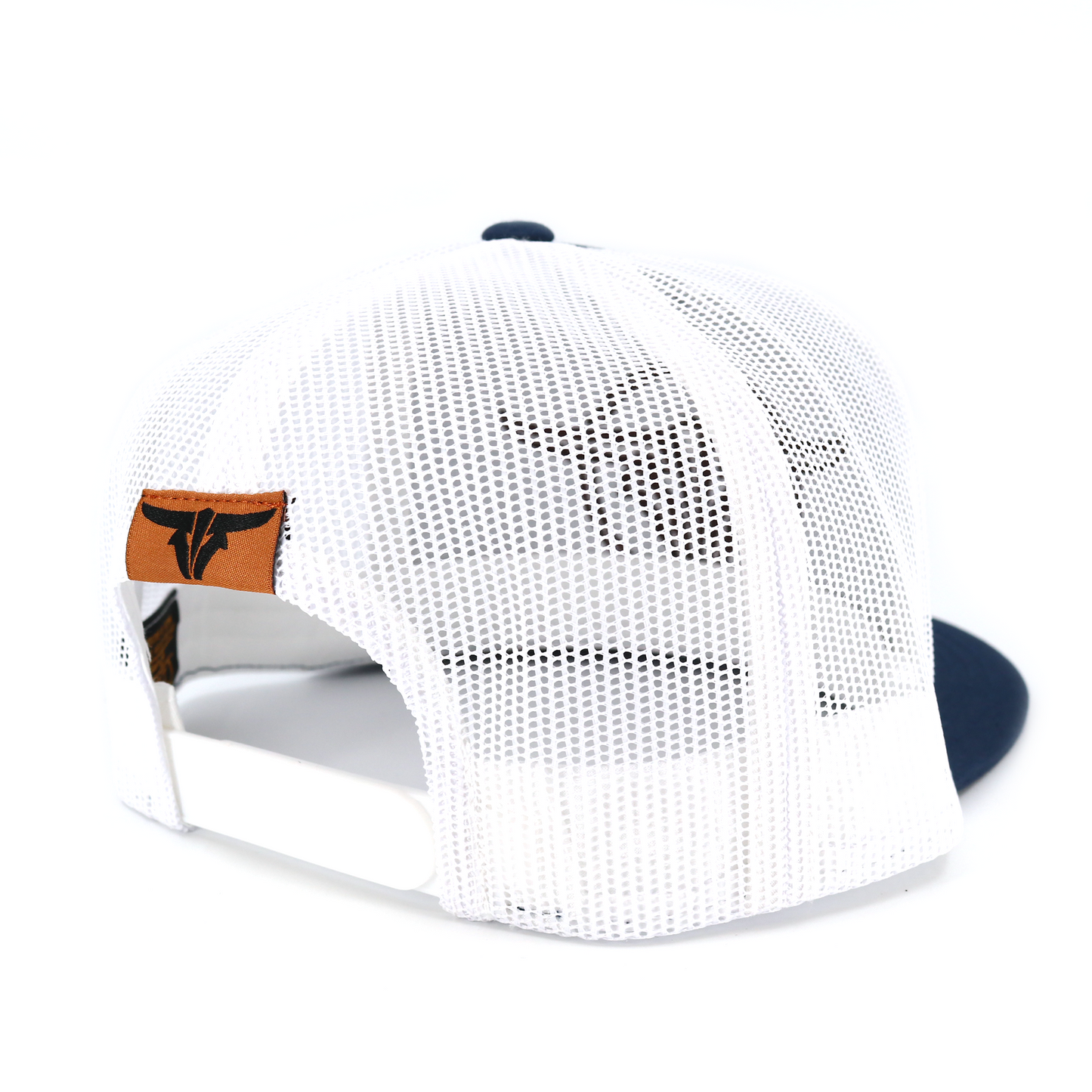 TB Circle Navy/White Trucker Hat - Flat Visor