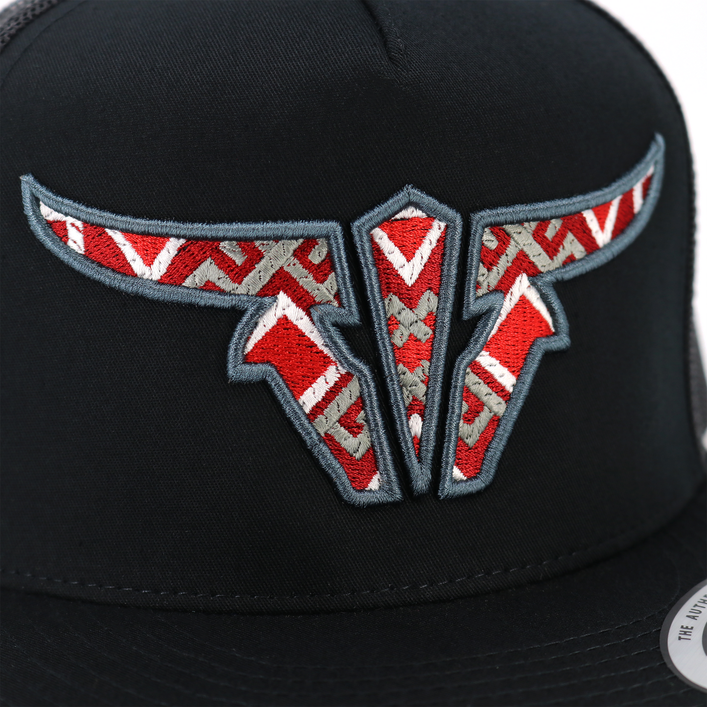 Aztec Black Trucker Hat - Flat Visor