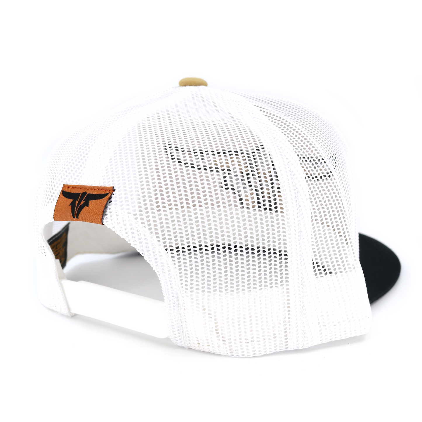 Aztec Black/Gold/White Trucker Hat - Flat Visor