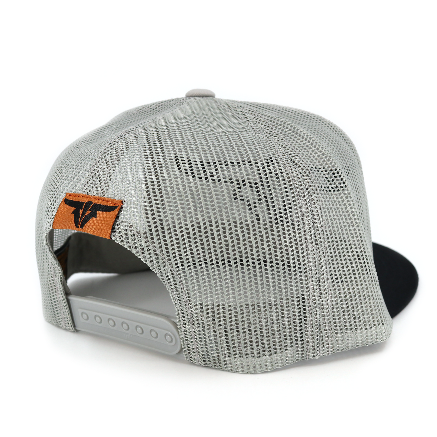 Aztec Black/Grey/Grey Trucker Hat - Flat Visor