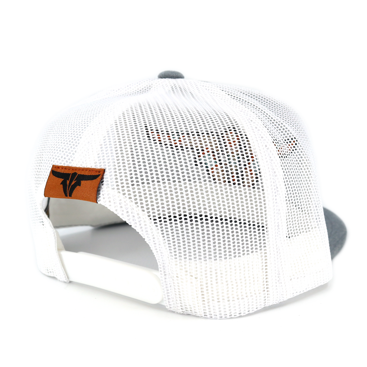 Aztec Heather/White Trucker Hat - Flat Visor