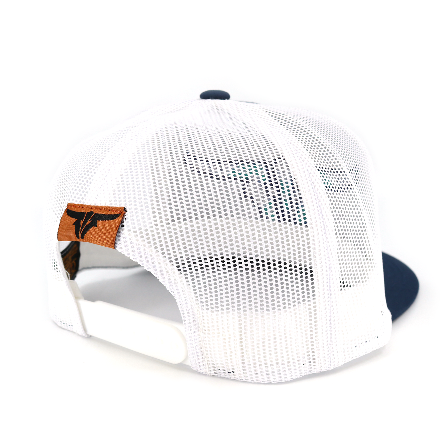 Aztec Navy/White TruckerHat - Flat Visor