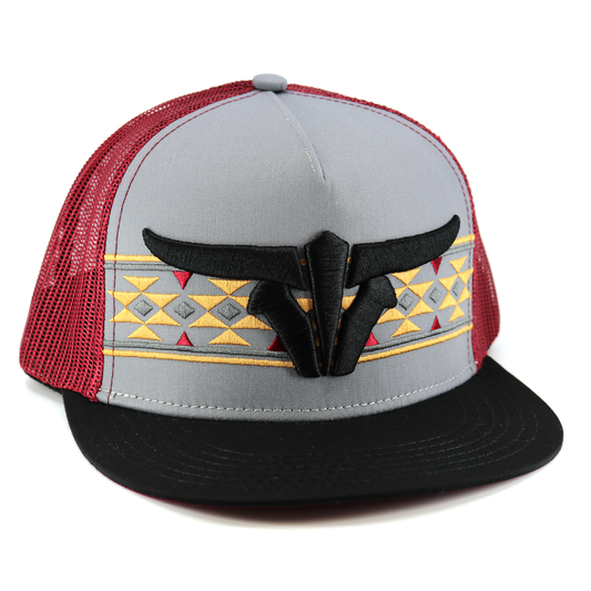 Coahuila Black/Grey/Maroon - Trucker Hat