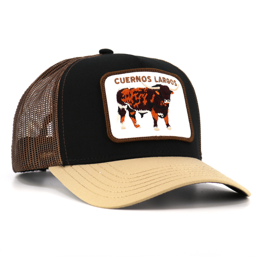 Ranchero Life Cuernos Largos Khaki/Black/Brown AVC Hat