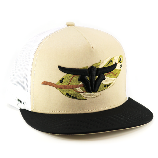 Feather Black/Khaki/White - Trucker Hat