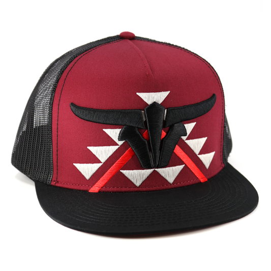 Montana Black/Maroon/Black - Trucker Hat