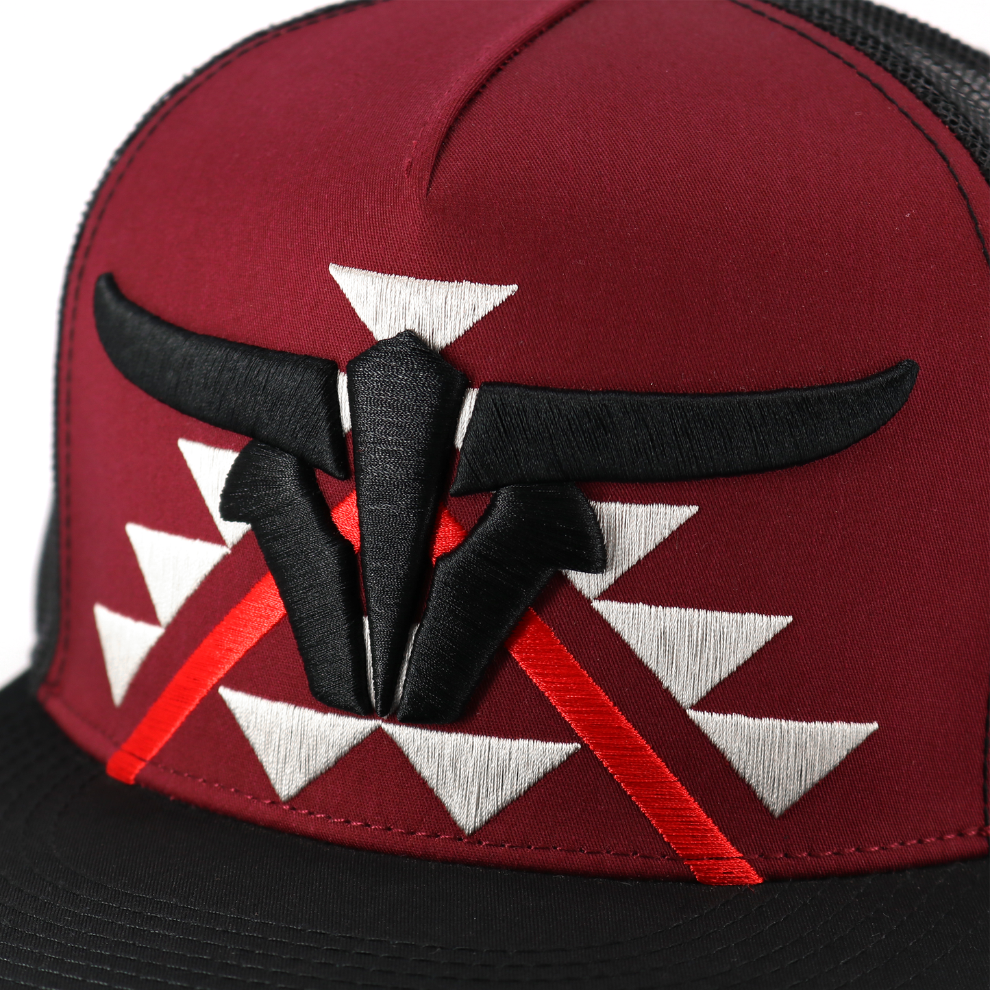 Montana Black/Maroon/Black - Trucker Hat