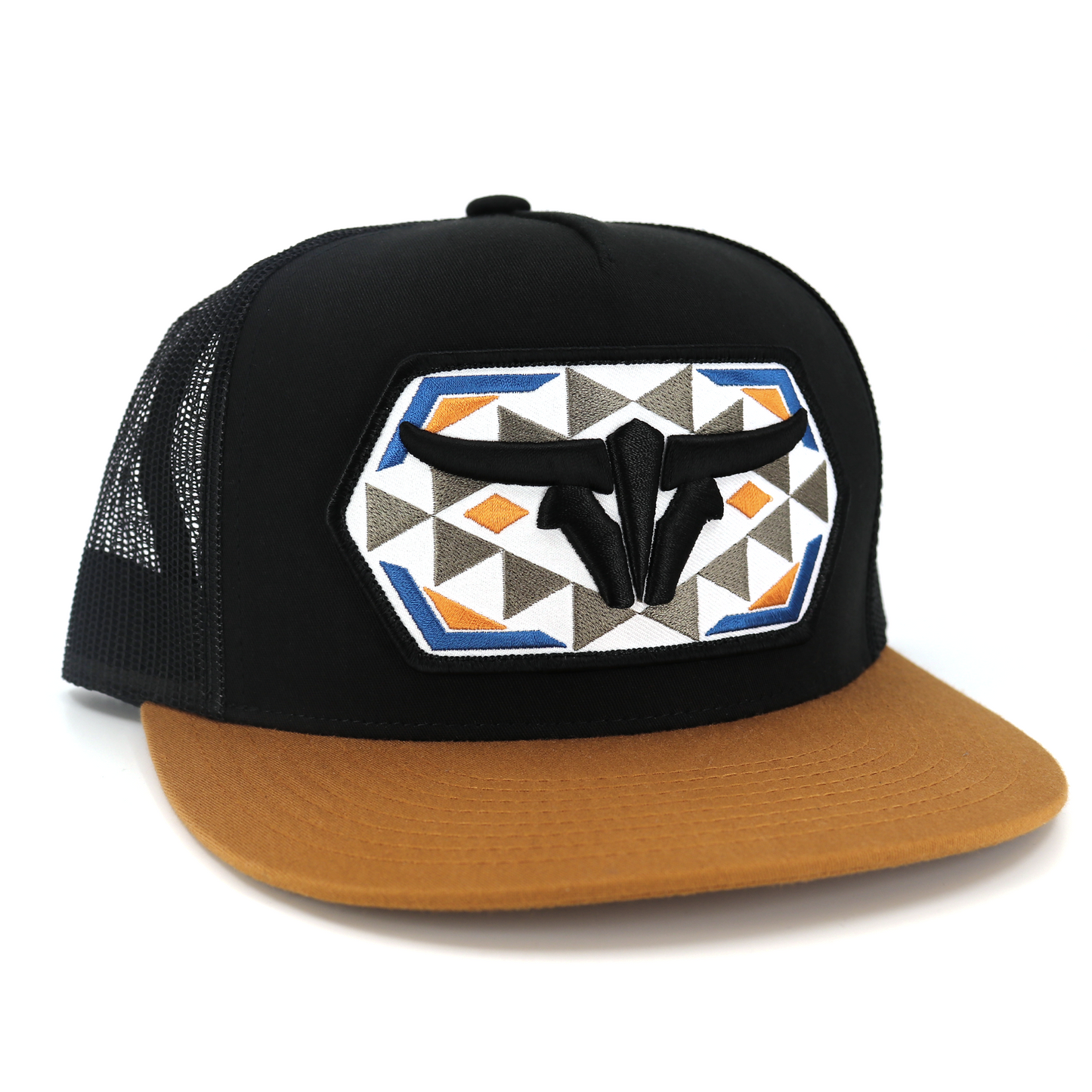 Native Caramel/Black Trucker Hat - Flat Visor