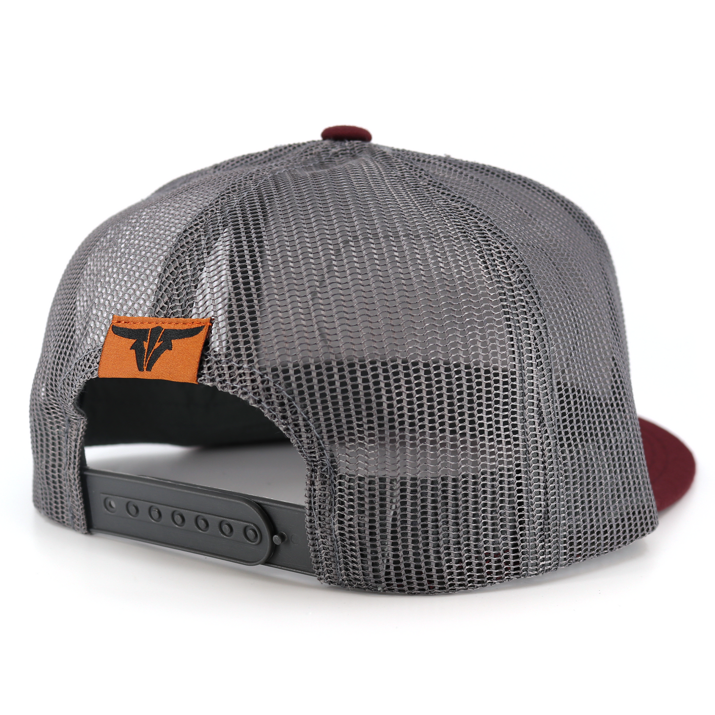 Native Maroon/Grey Trucker Hat - Flat Visor