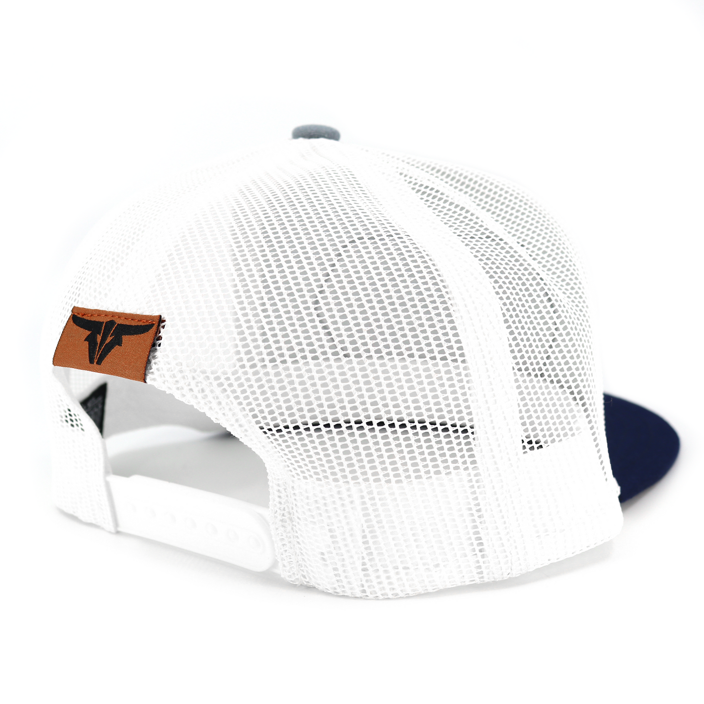 Native Navy/Heather/White Trucker Hat - Flat Visor