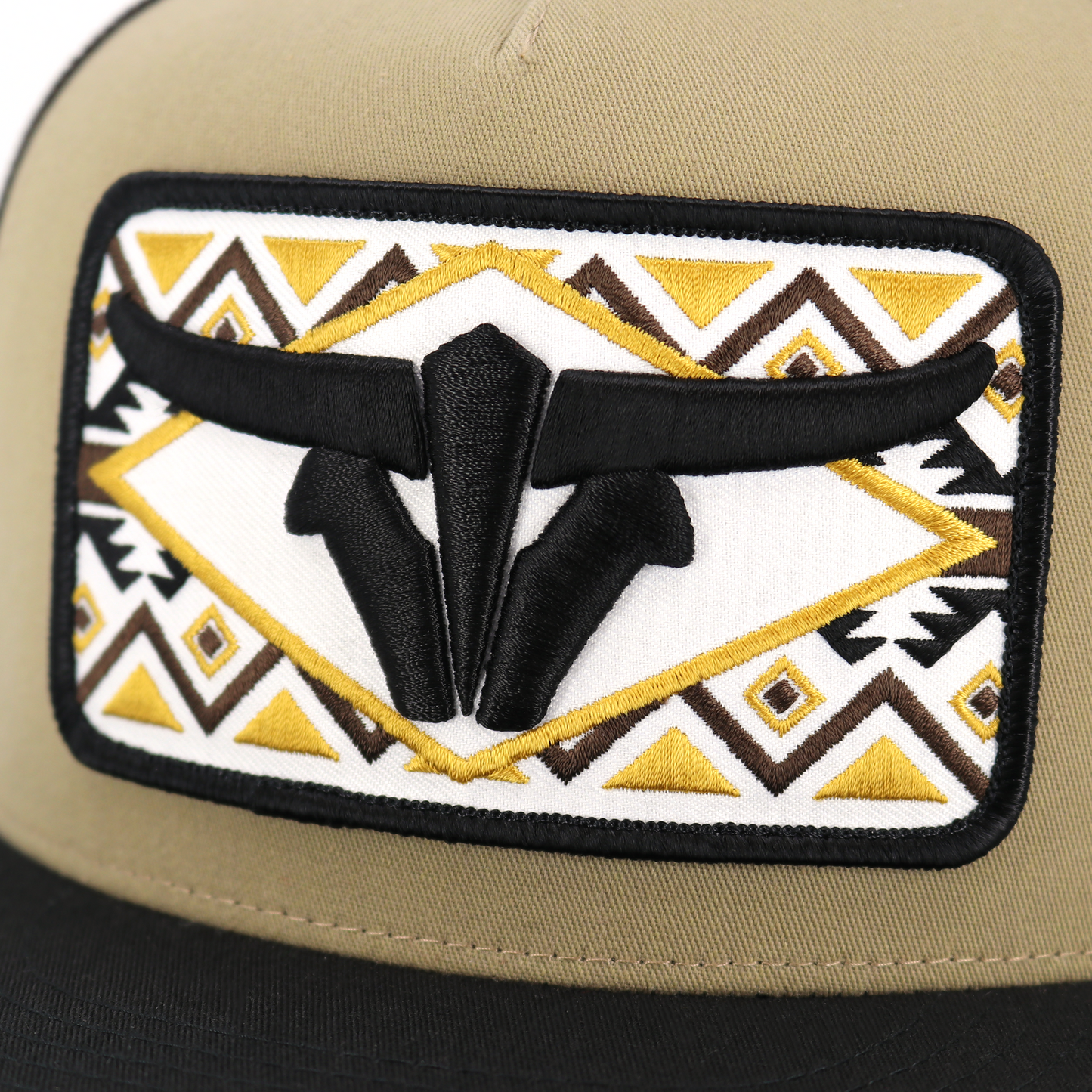 Sonora Black/Tan/Brown Trucker Hat - Flat Visor