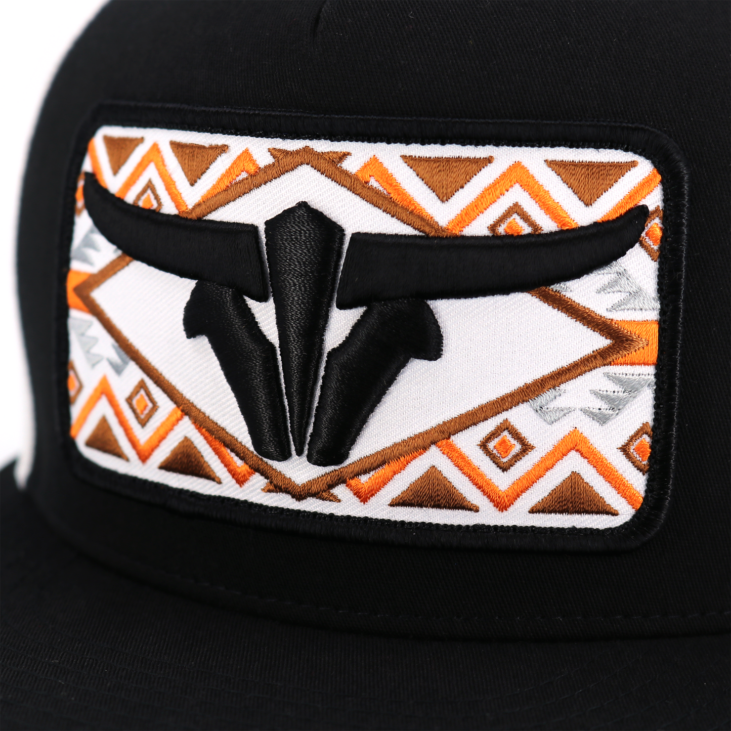 Sonora Black/White Trucker Hat - Flat Visor