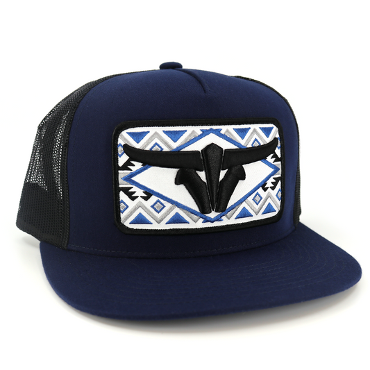 Sonora Navy/Black Trucker Hat - Flat Visor