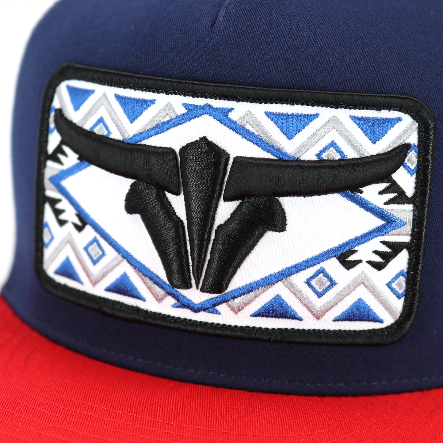 Sonora Red/Navy/White Trucker Hat - Flat Visor