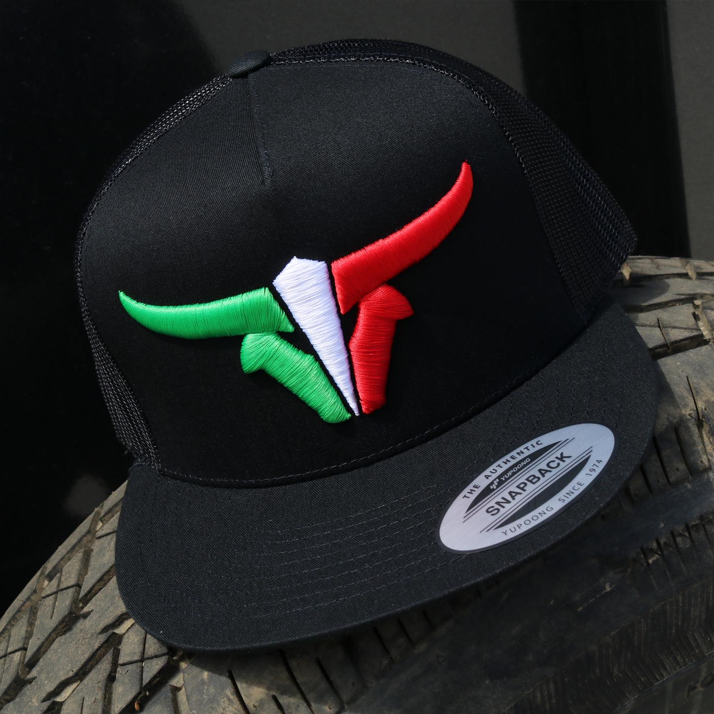 ToroBull Black Mex Trucker Hat - Flat Visor