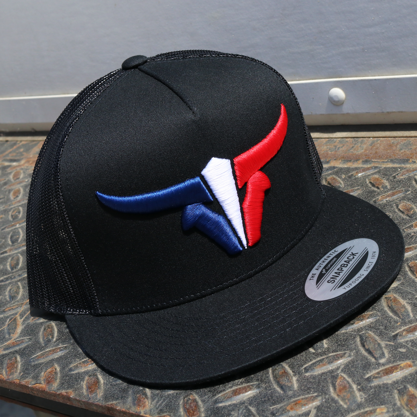 ToroBull Black TX Trucker Hat - Flat Visor