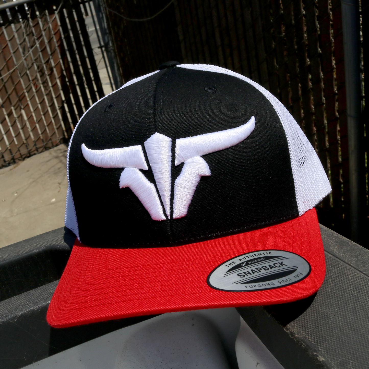 ToroBull Red/Black/White Trucker Hat - Curved Visor