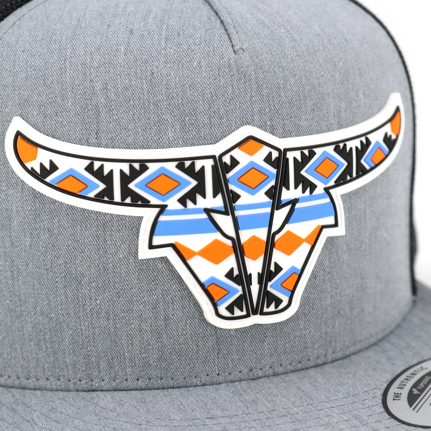 Tribal Heather/Black Trucker Hat - Flat Visor