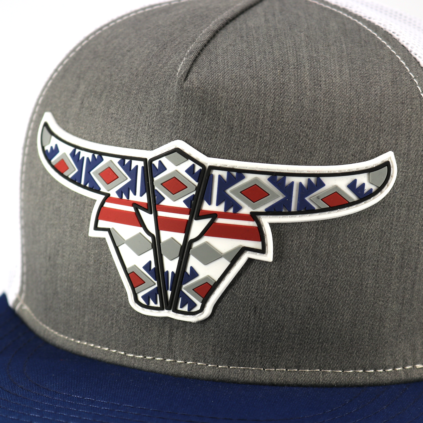 Tribal Navy/Heather/White - Trucker Hat